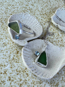 Sea Glass Necklace Elevated