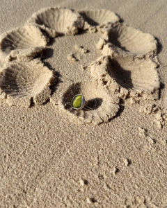 Sea Glass Ring Green