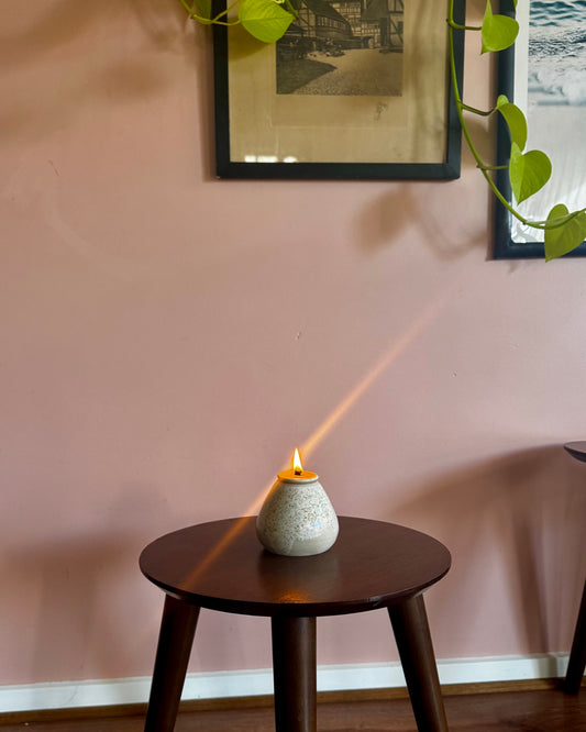 Ceramic Olive Oil Lamp