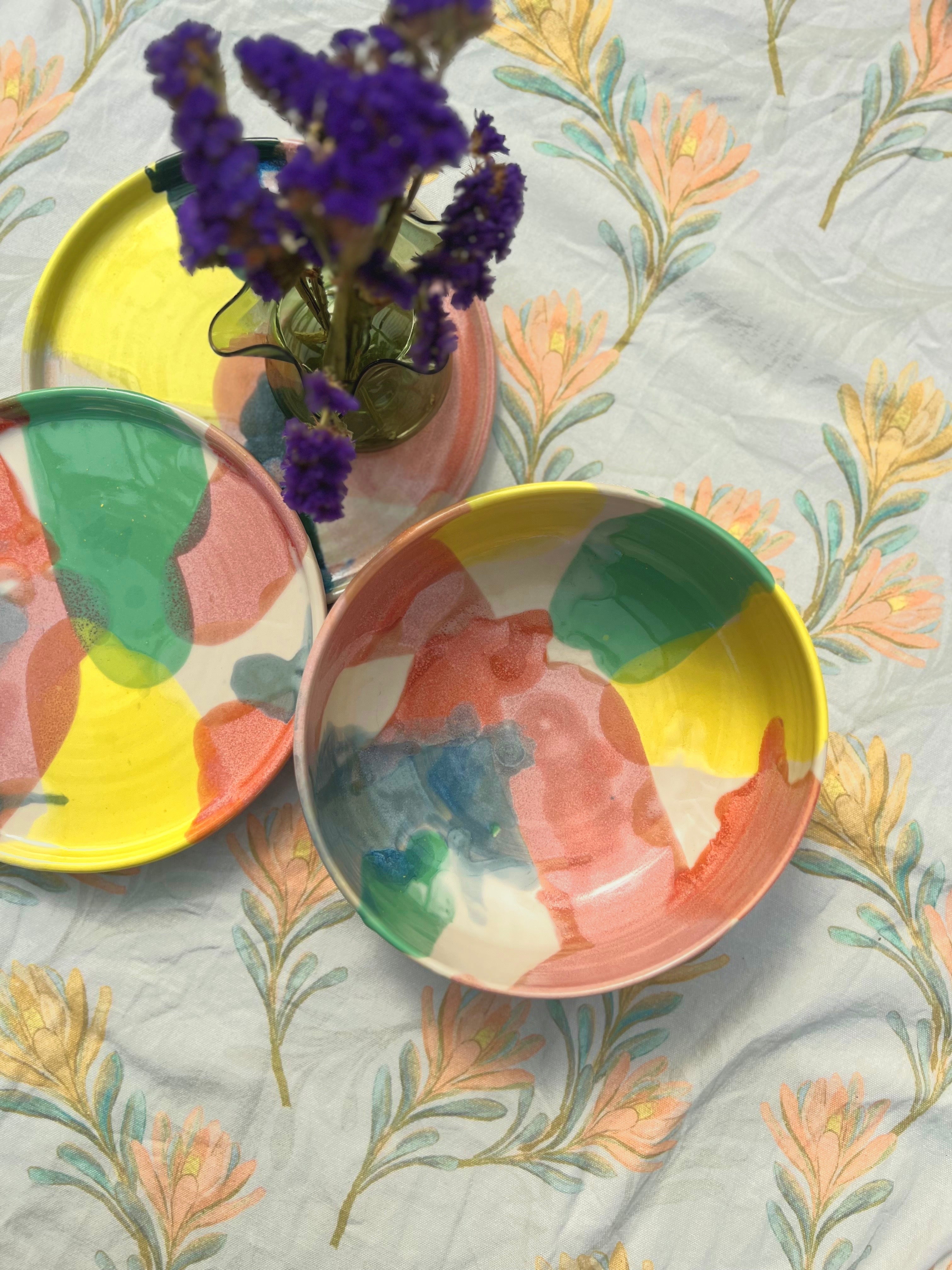 Pastel Plate / Salad Bowl