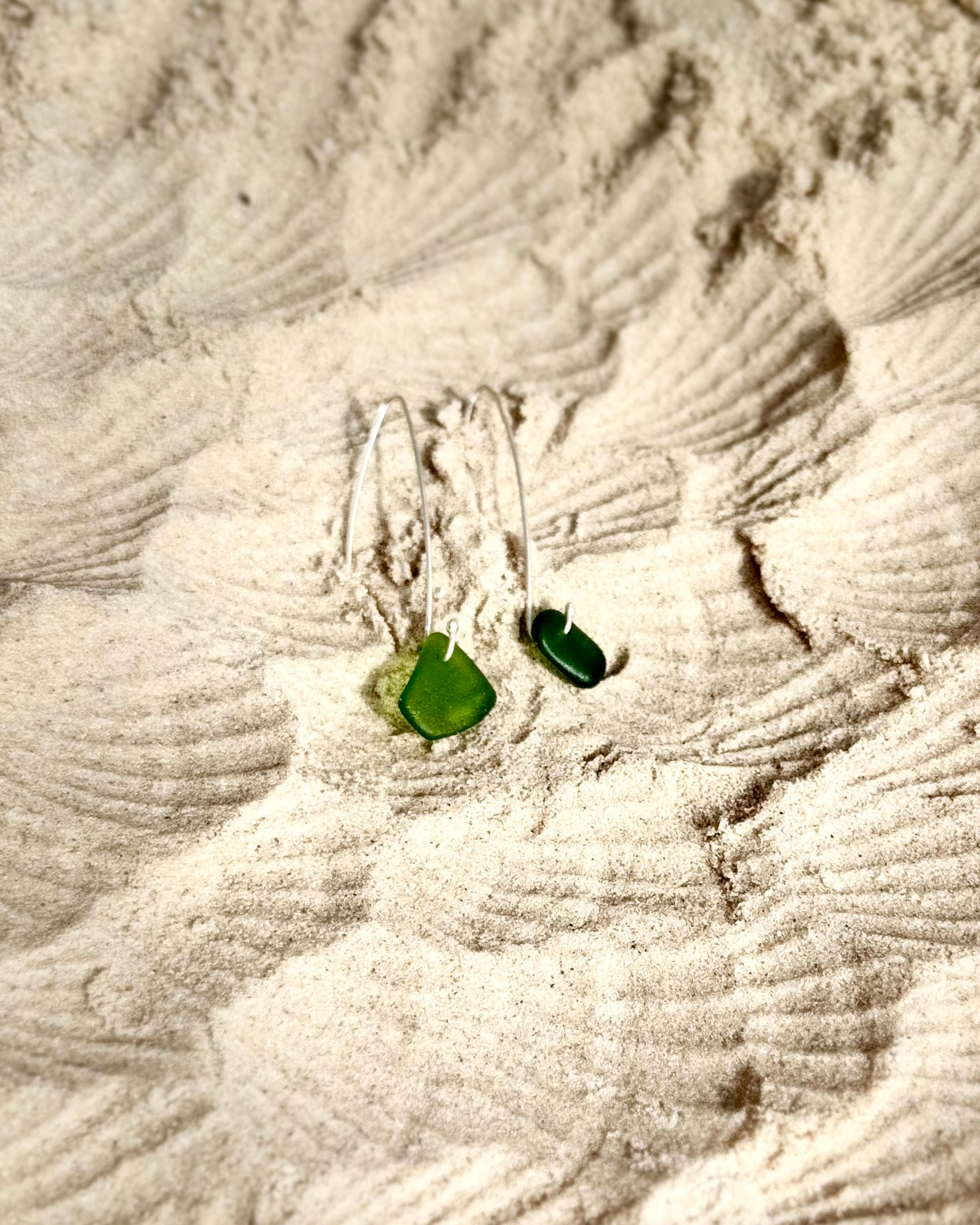 Sea Glass Drop in the Sea Earrings