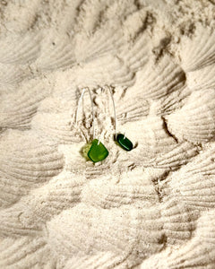 Sea Glass Drop in the Sea Earrings
