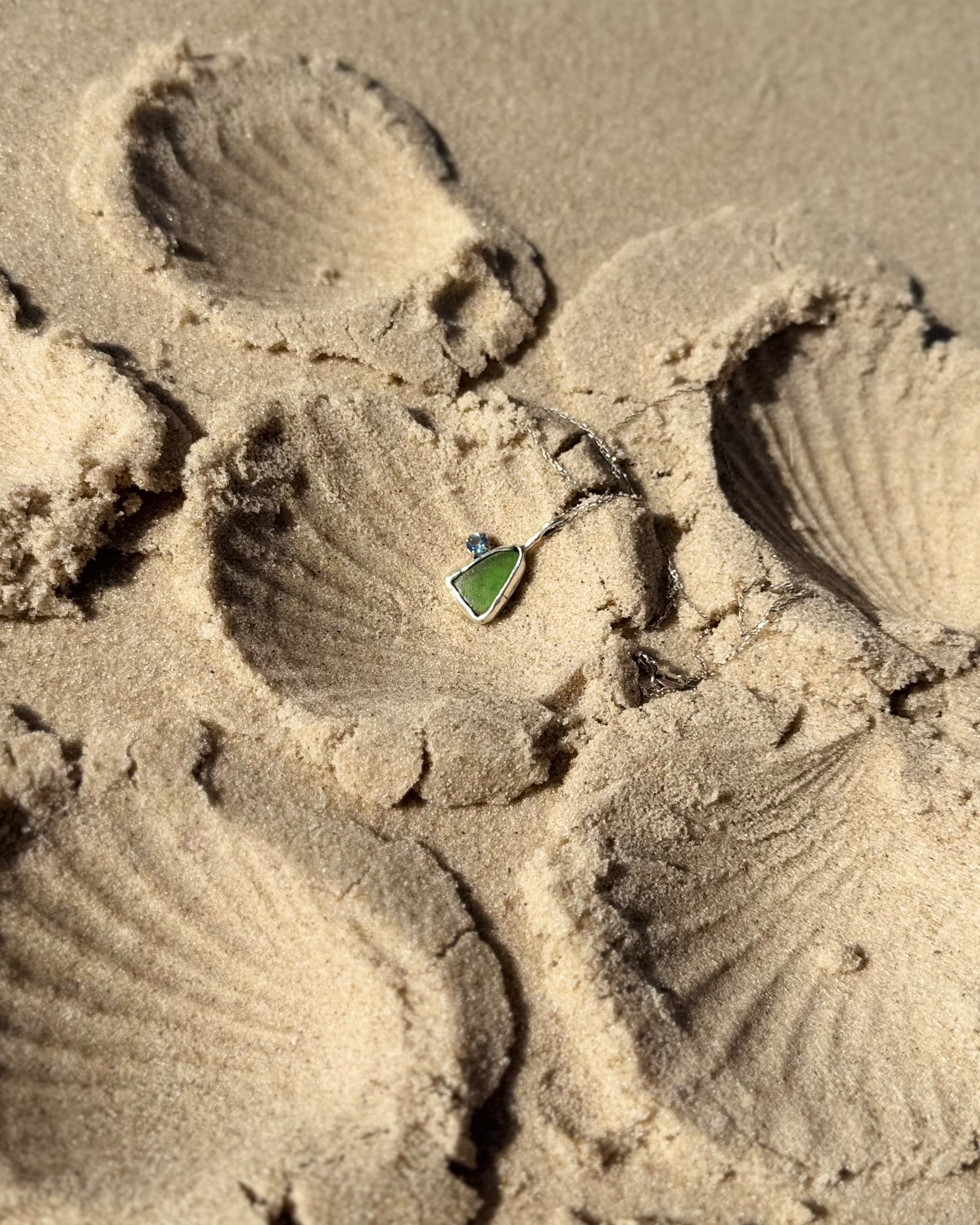 Sea Glass Necklace Elevated