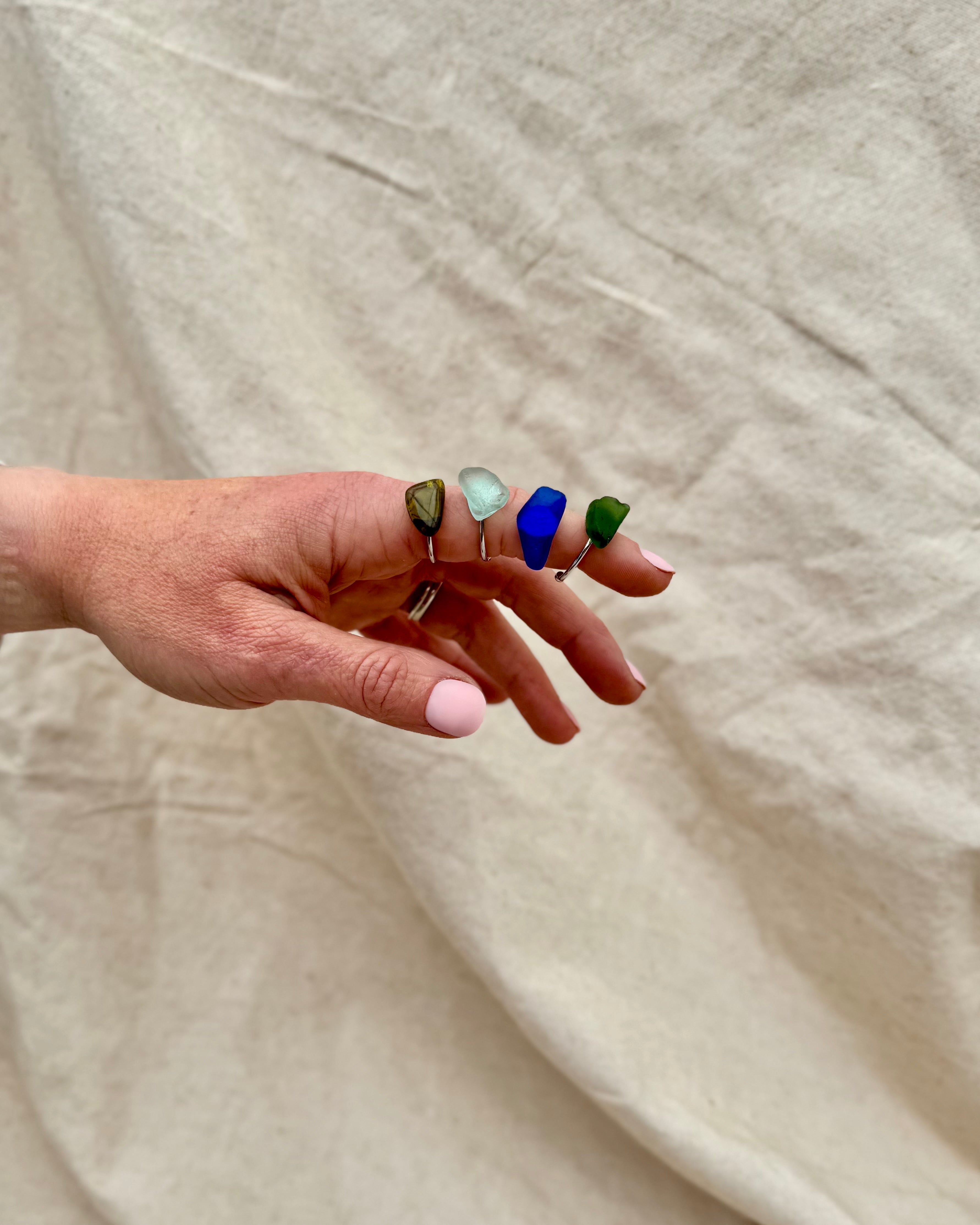 Glass Rock Rings