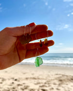 Load image into Gallery viewer, Sea Glass Hoops
