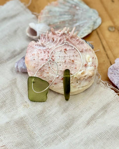 Sea Glass Hoops