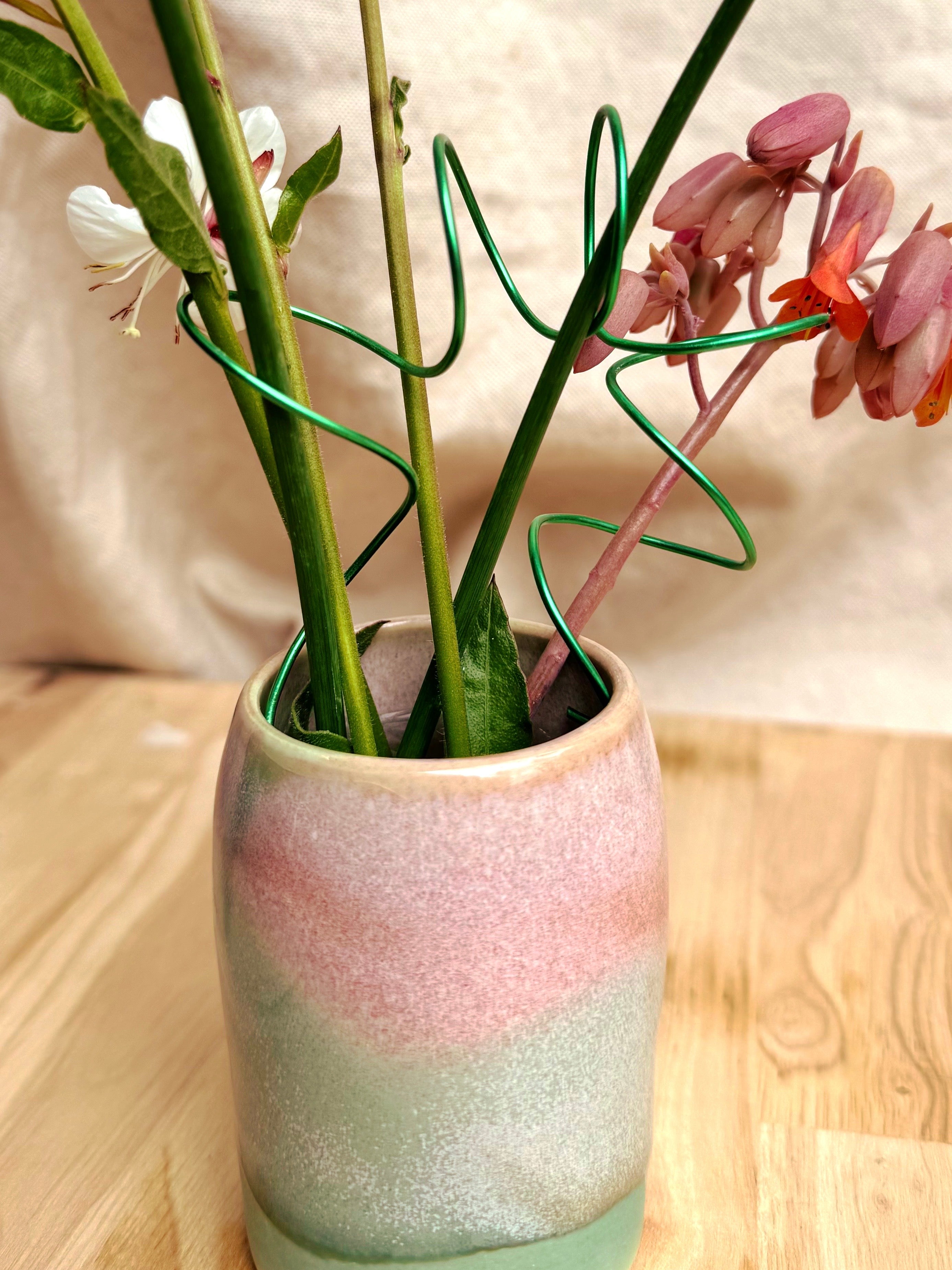Petite Vase with Spiral Arrangement Holder Flora