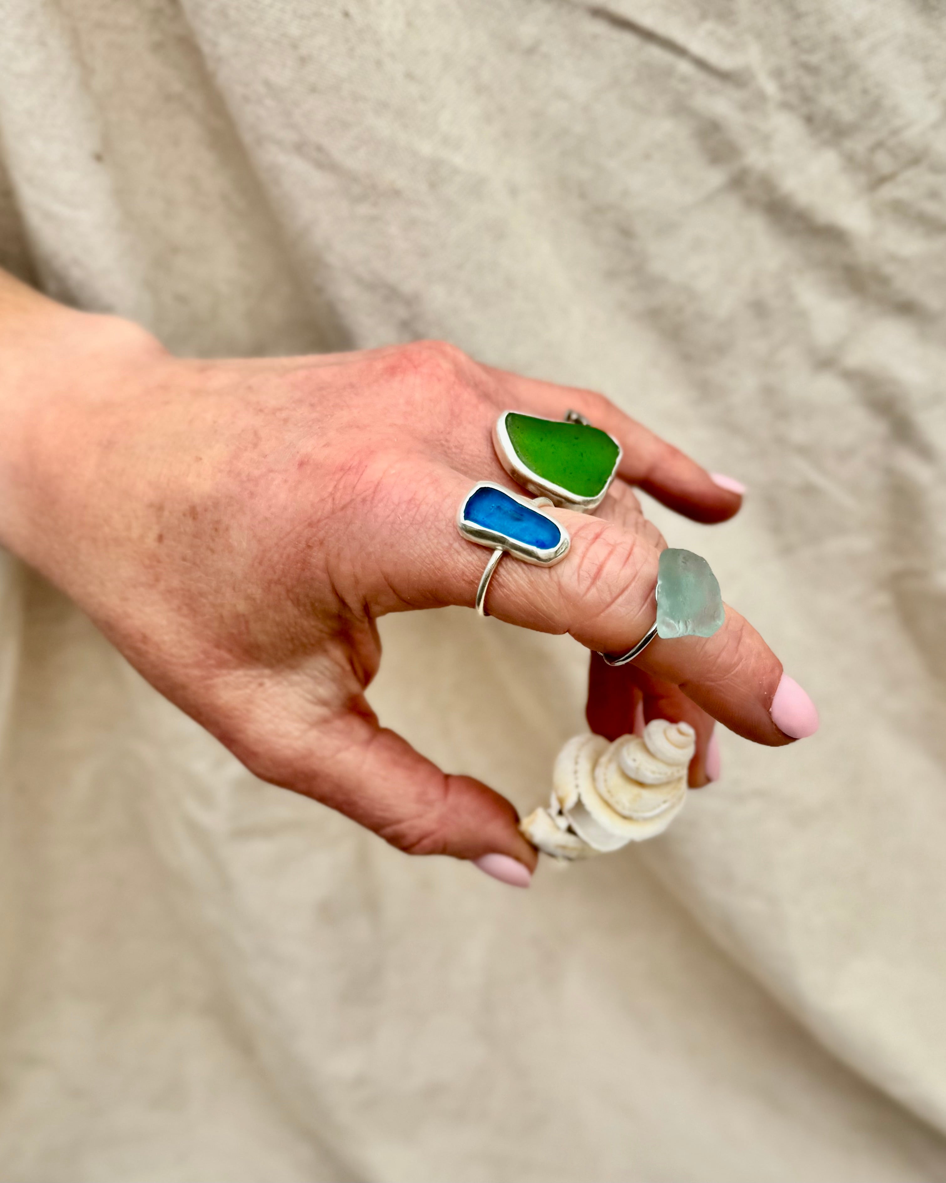 Glass Rock Rings