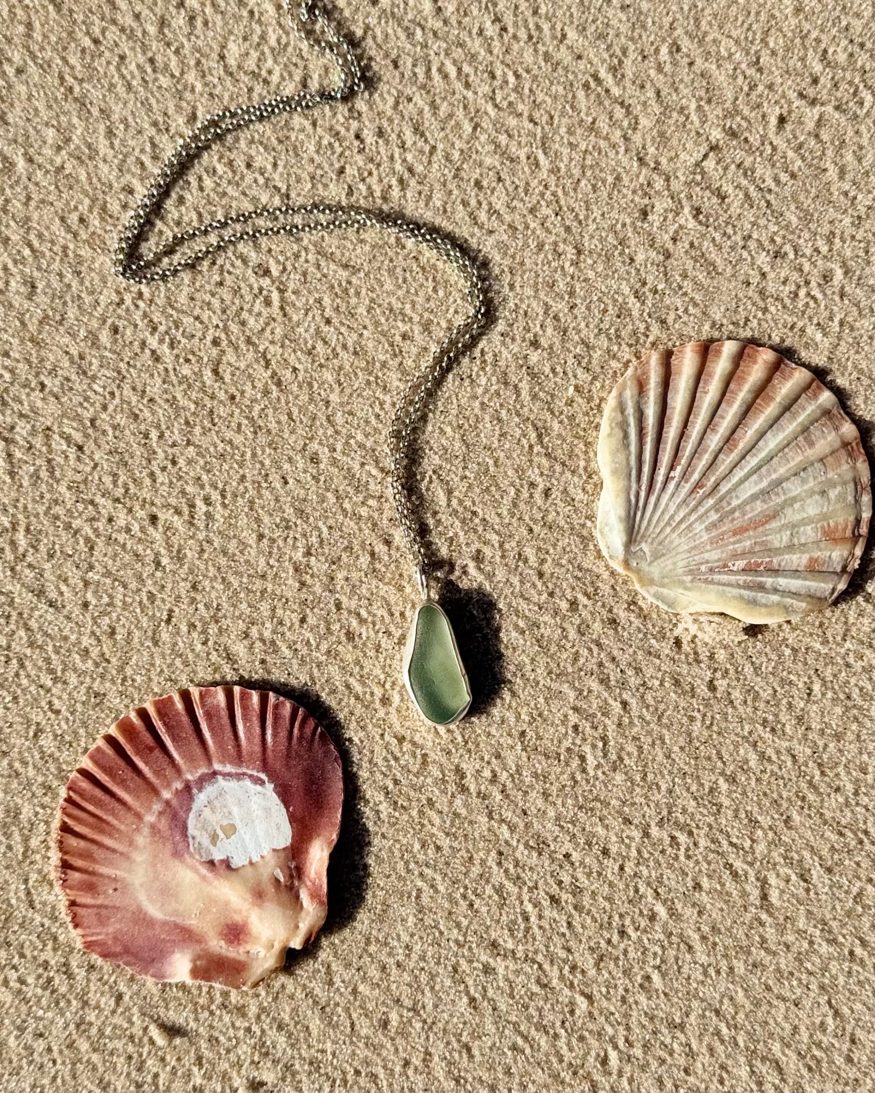 Sea Glass Necklace Winter