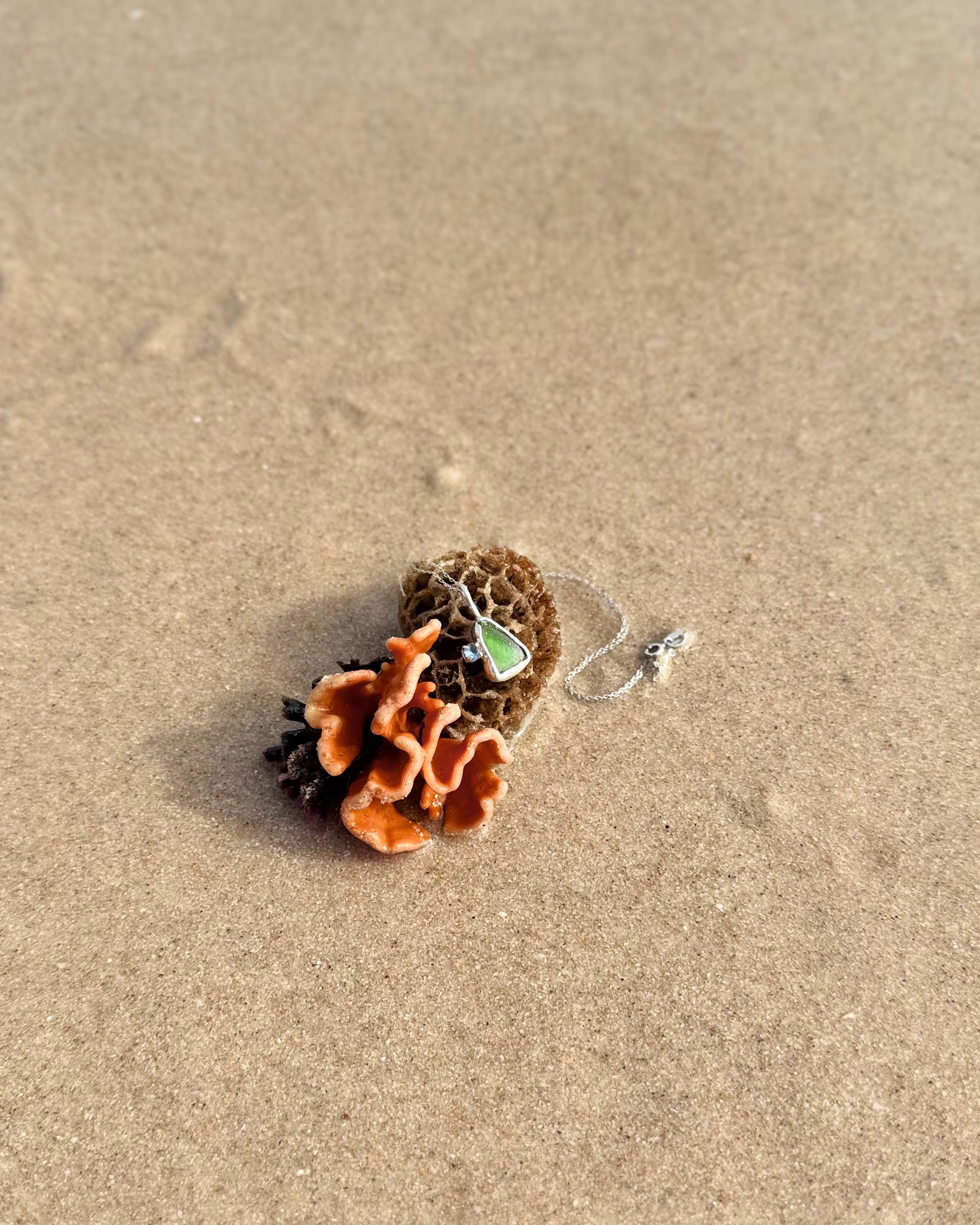 Sea Glass Necklace Elevated