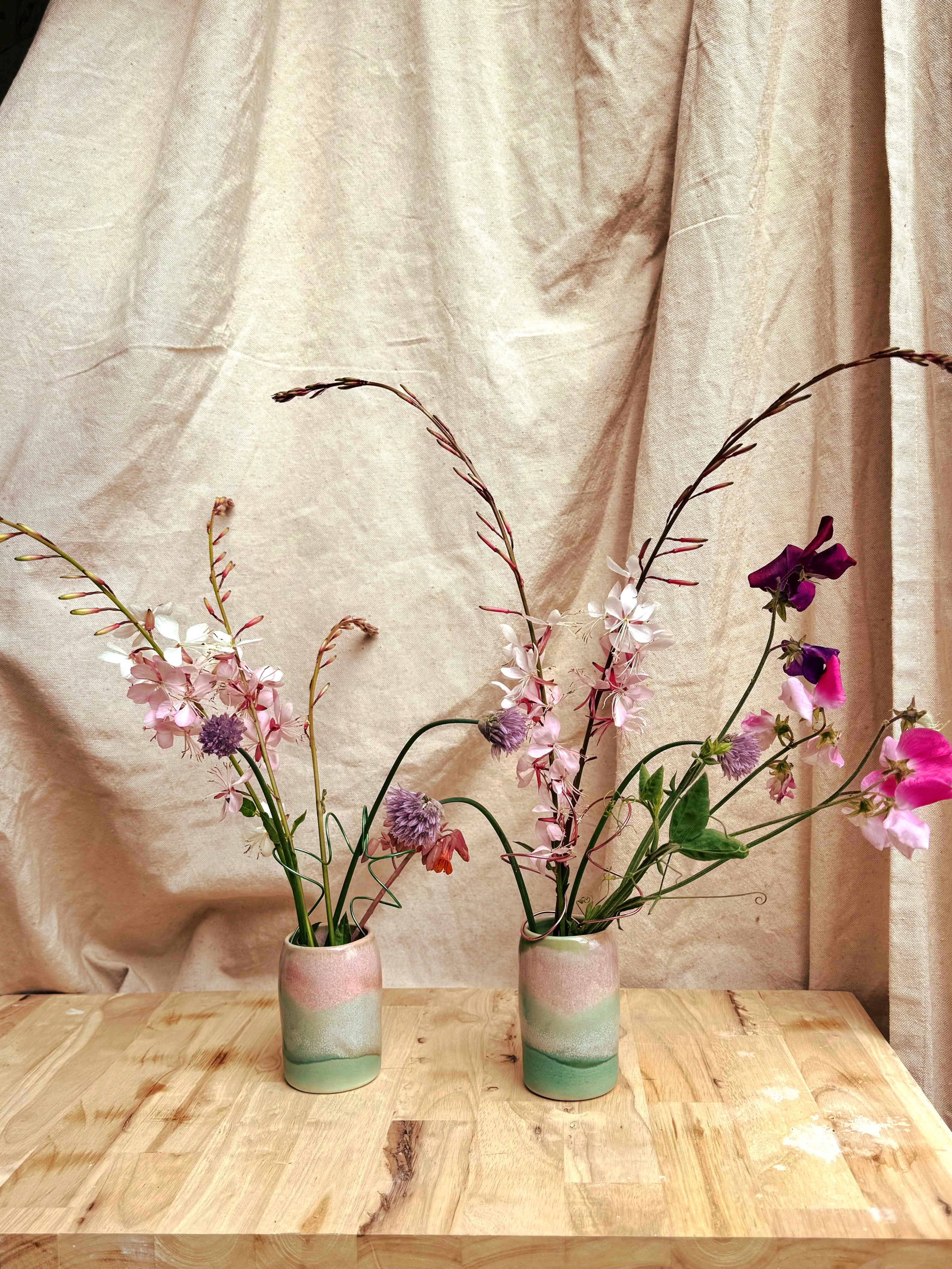 Petite Vase with Spiral Arrangement Holder Flora