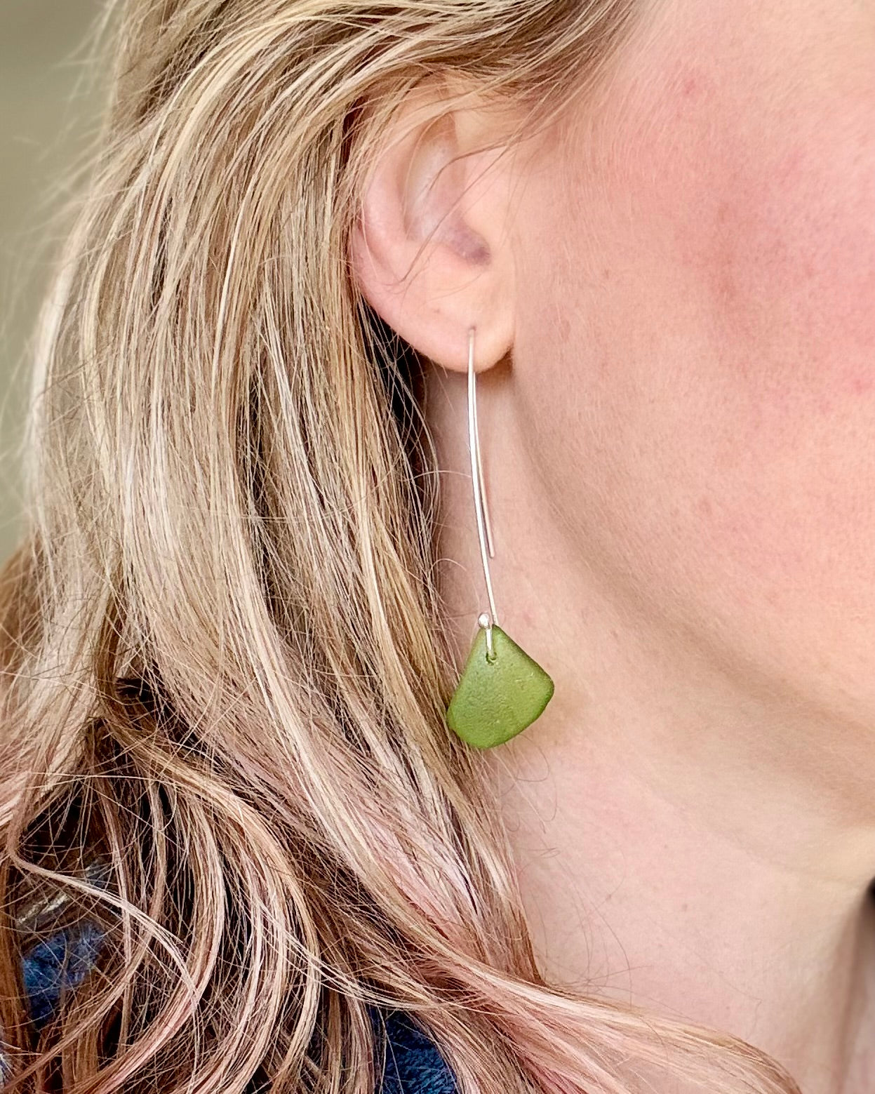 Sea Glass Drop in the Sea Earrings