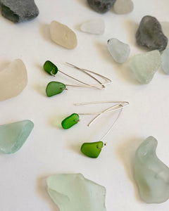Sea Glass Drop in the Sea Earrings