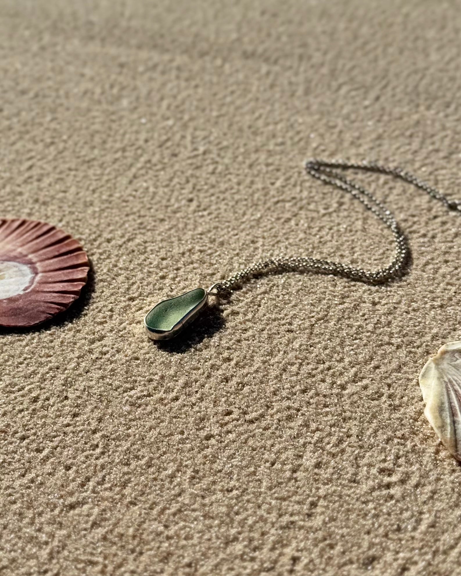 Sea Glass Necklace Winter
