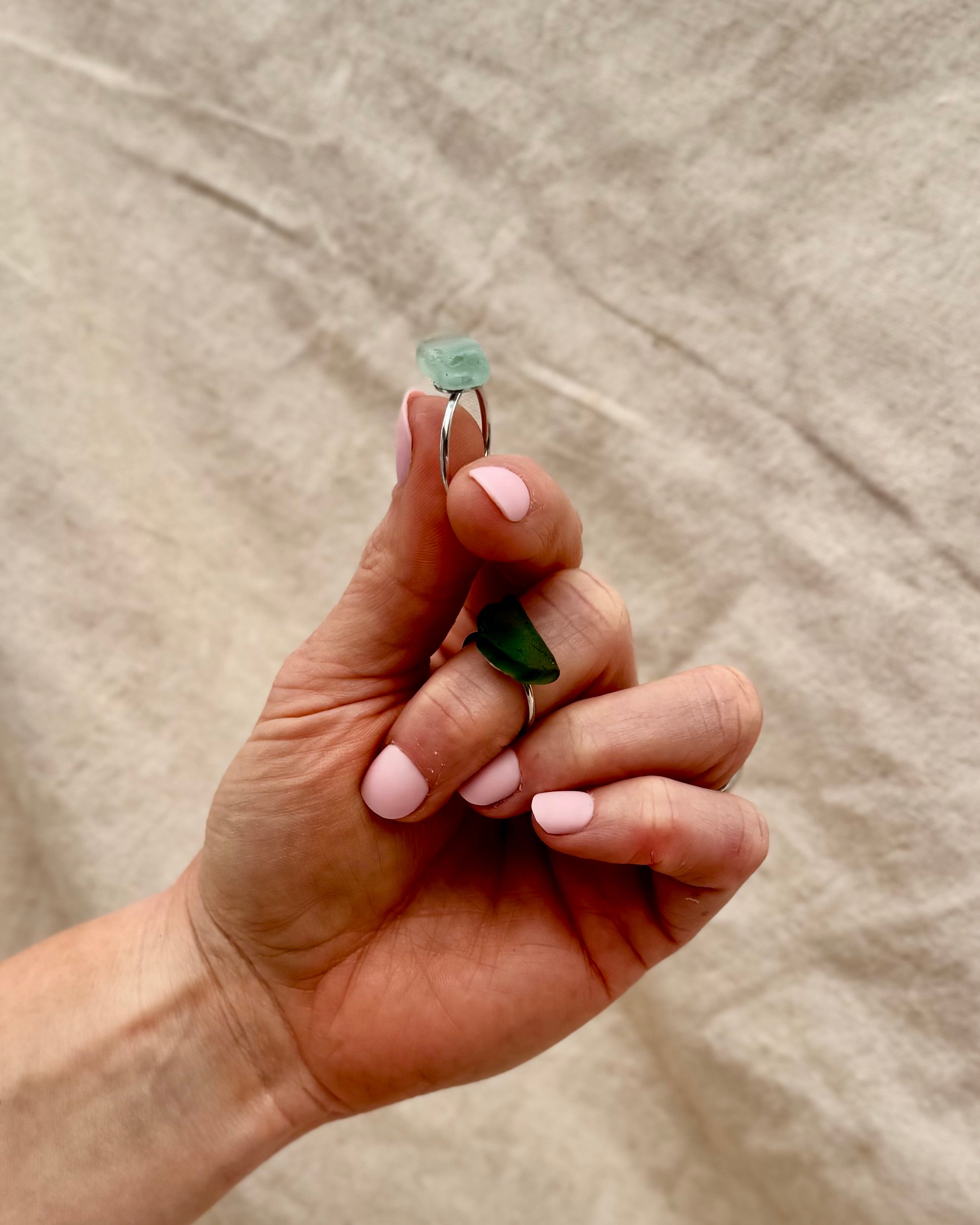 Glass Rock Rings