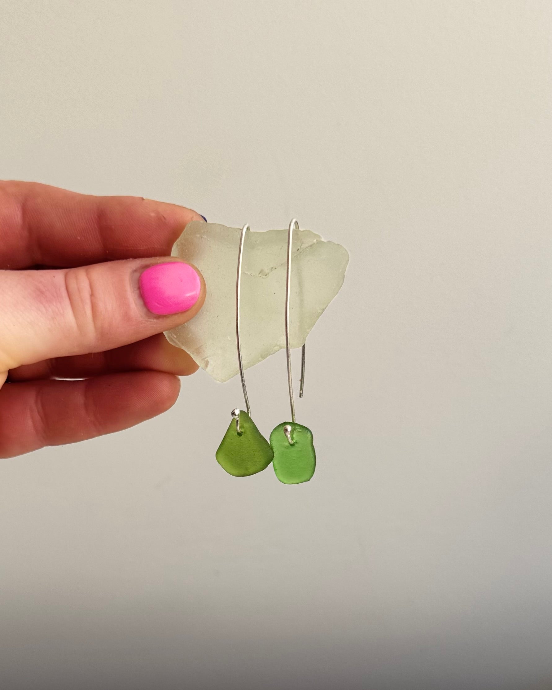 Sea Glass Drop in the Sea Earrings