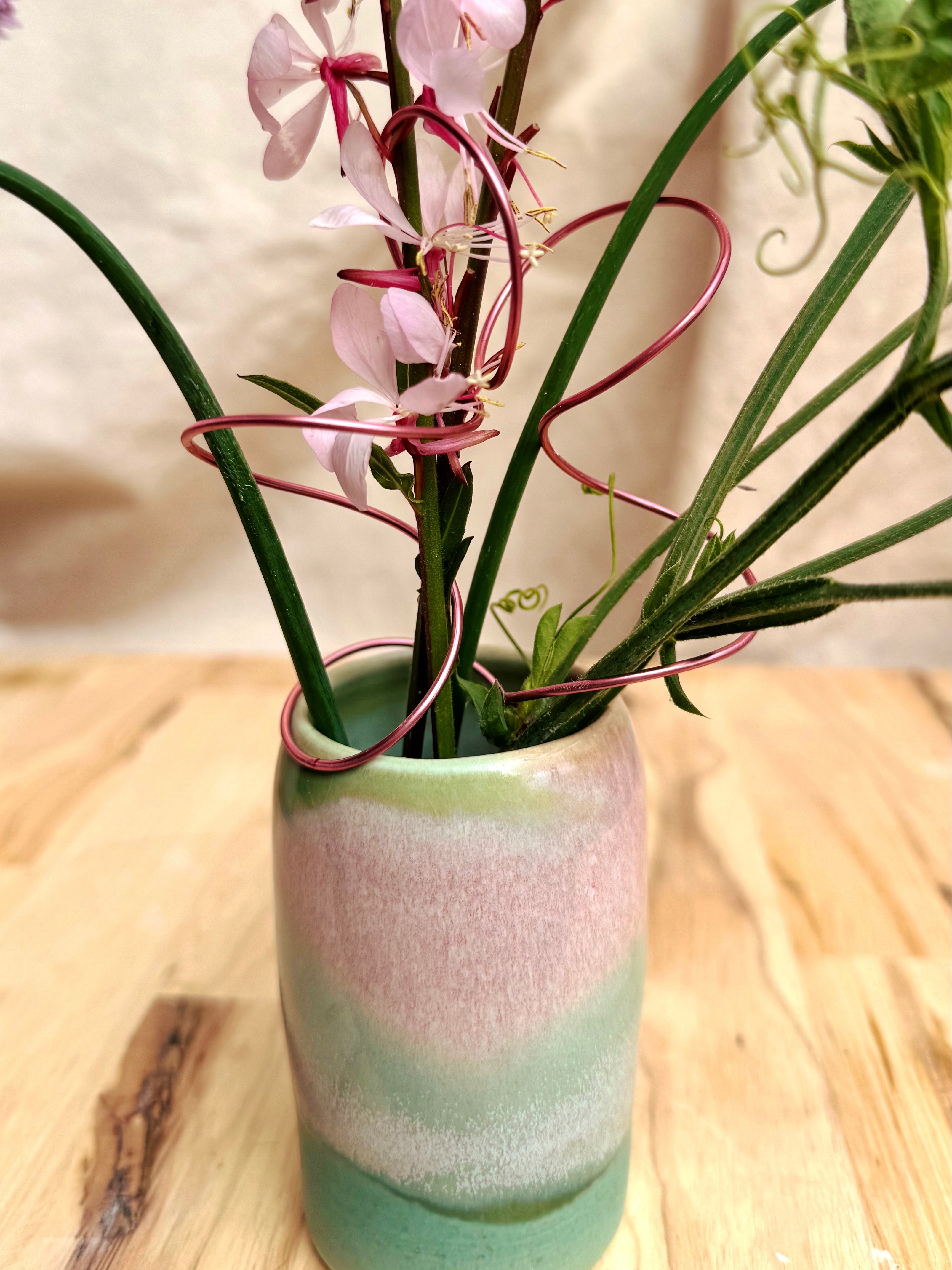 Petite Vase with Spiral Arrangement Holder Flora