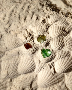 Sea Glass Hoops
