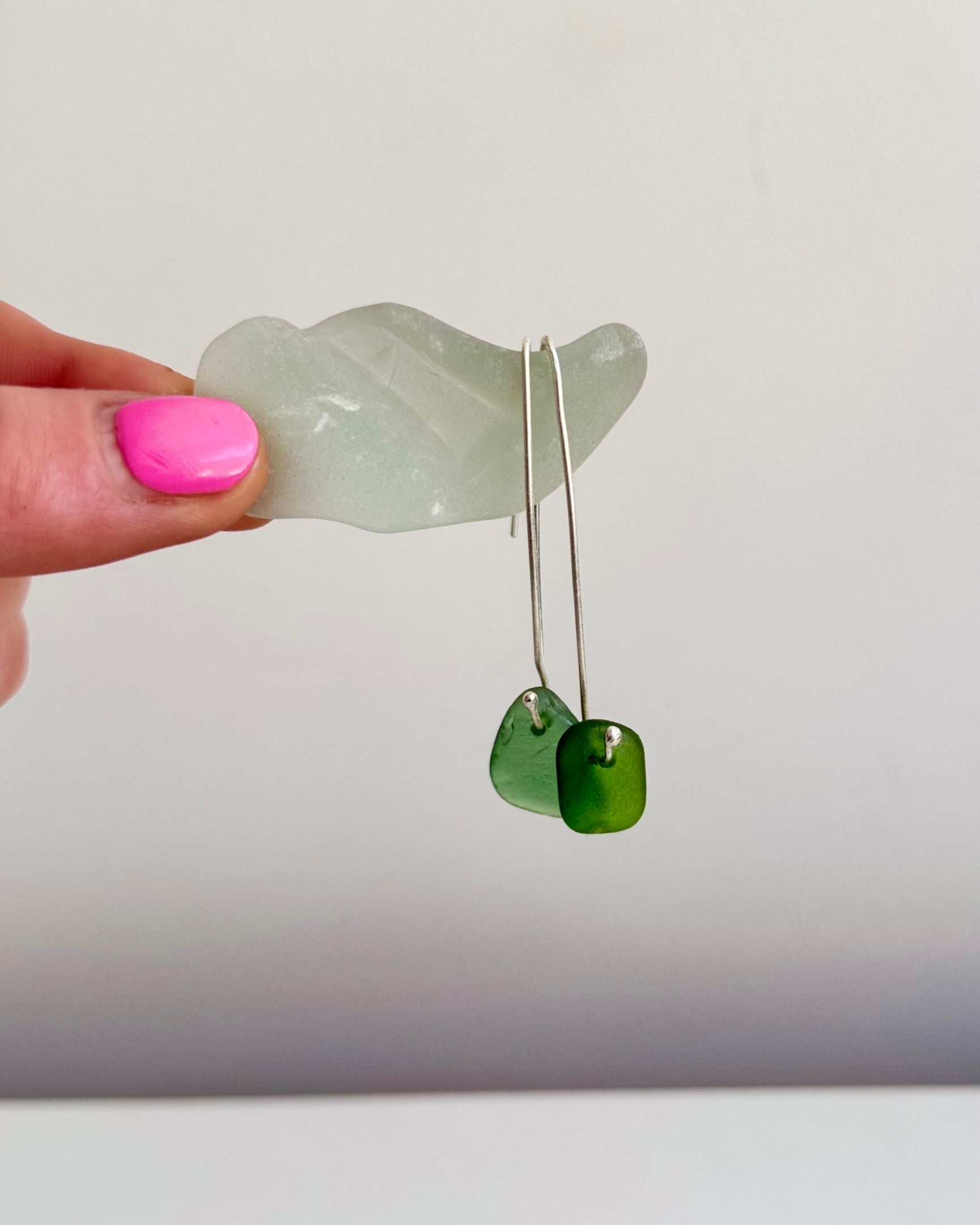 Sea Glass Drop in the Sea Earrings