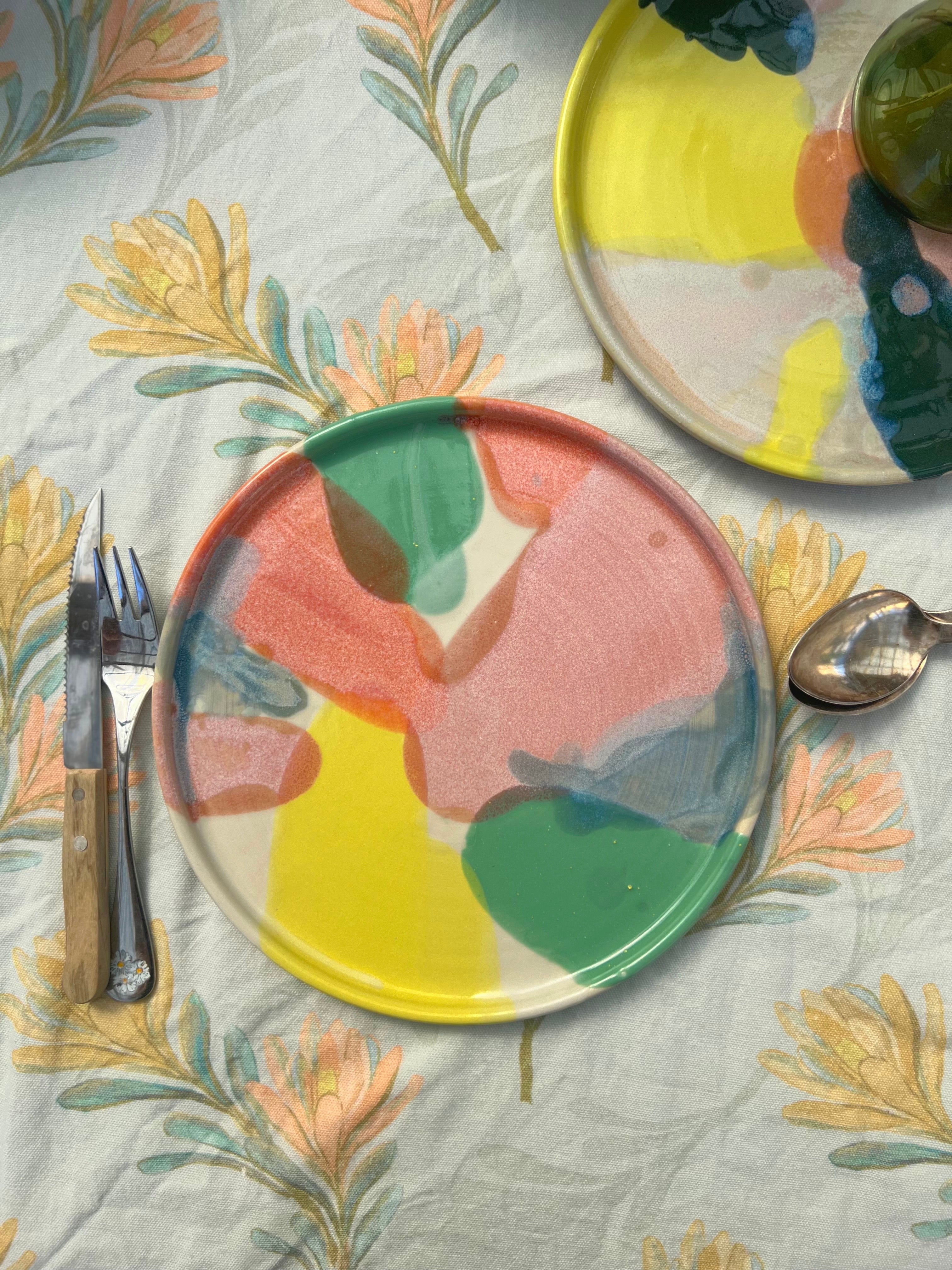 Pastel Plate / Salad Bowl