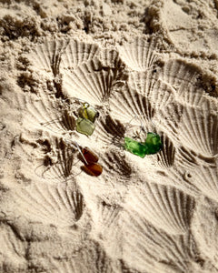 Sea Glass Hoops