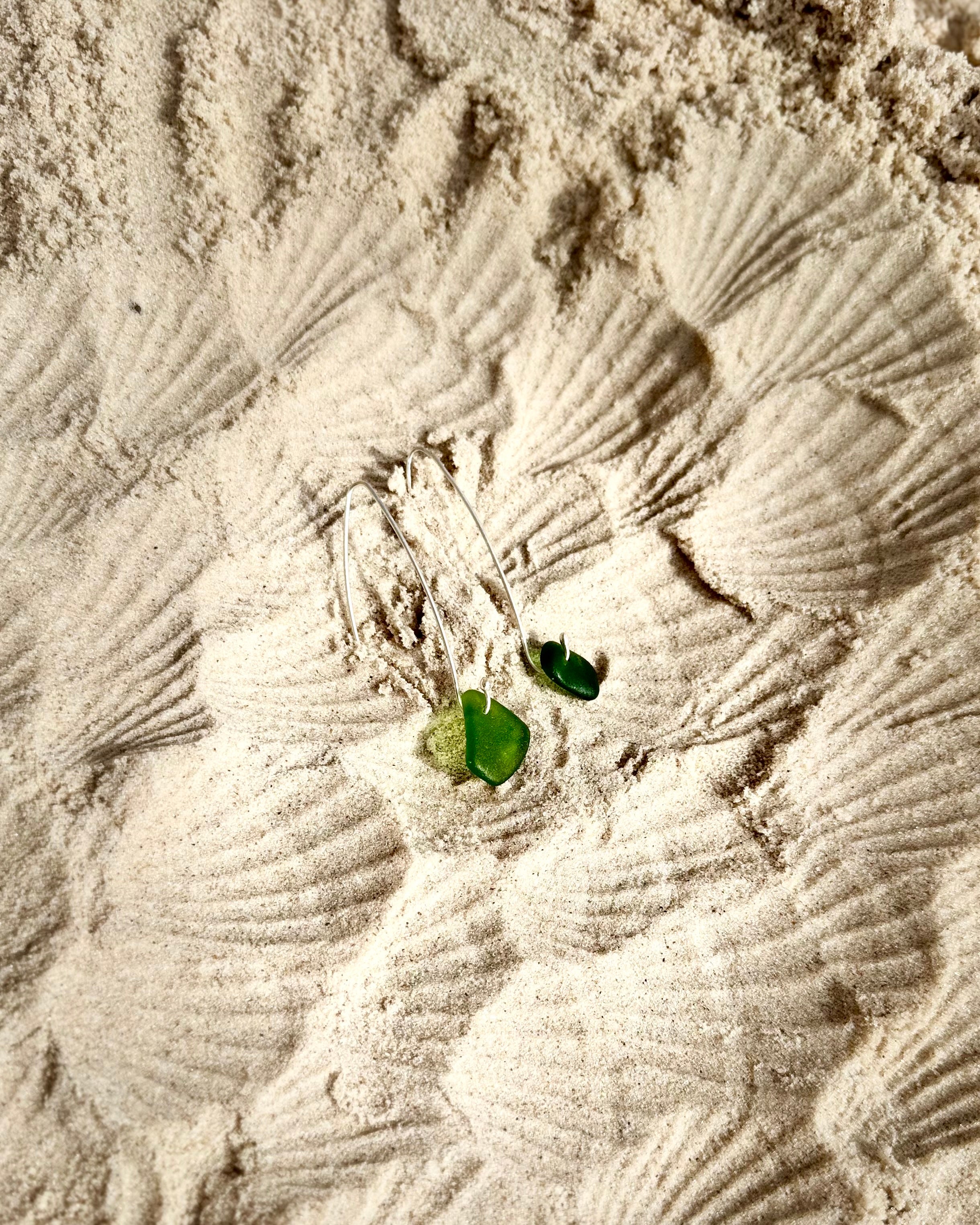 Sea Glass Drop in the Sea Earrings